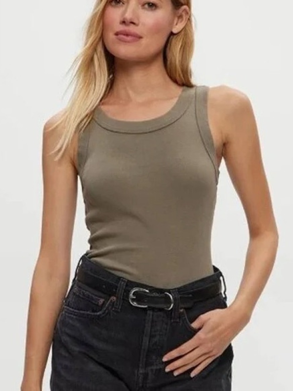 Michael Stars Paloma tank top in Olive
